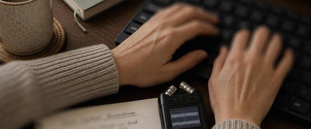 typing on keyboard